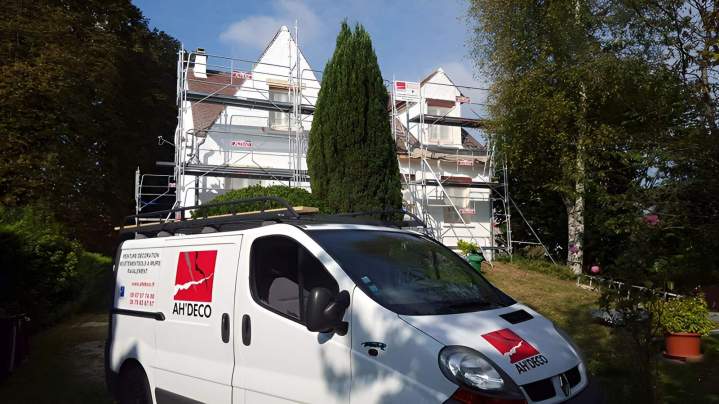 Chantier ravalement de façade Étampes